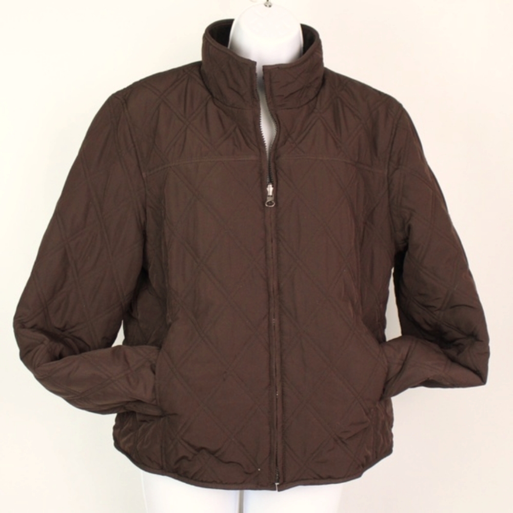 Weatherproof Quilted Reversible Jacket Brown - image 1